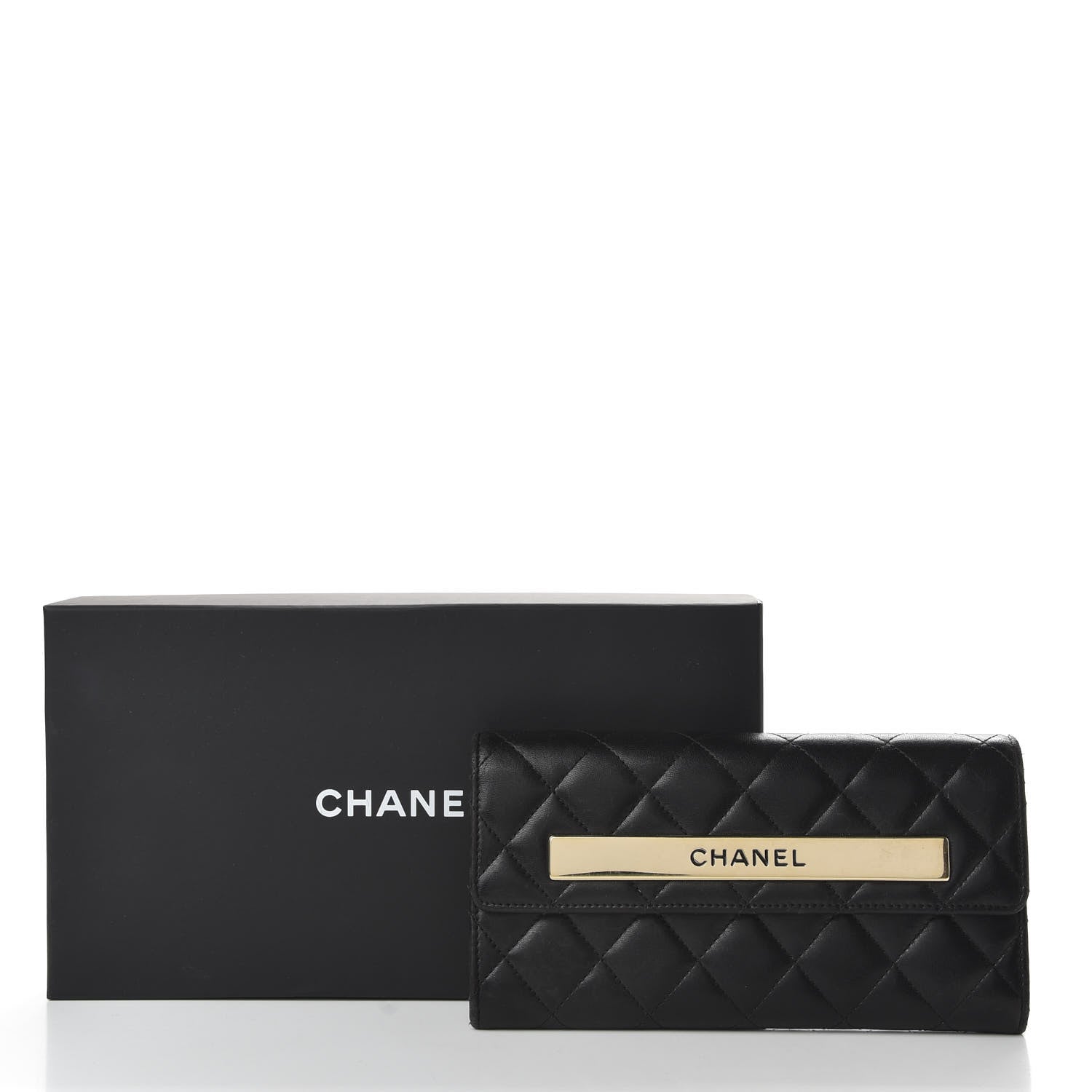 Chanel Lambskin Quilted Trendy CC Large Gusset Flap Wallet Black 9 of 9