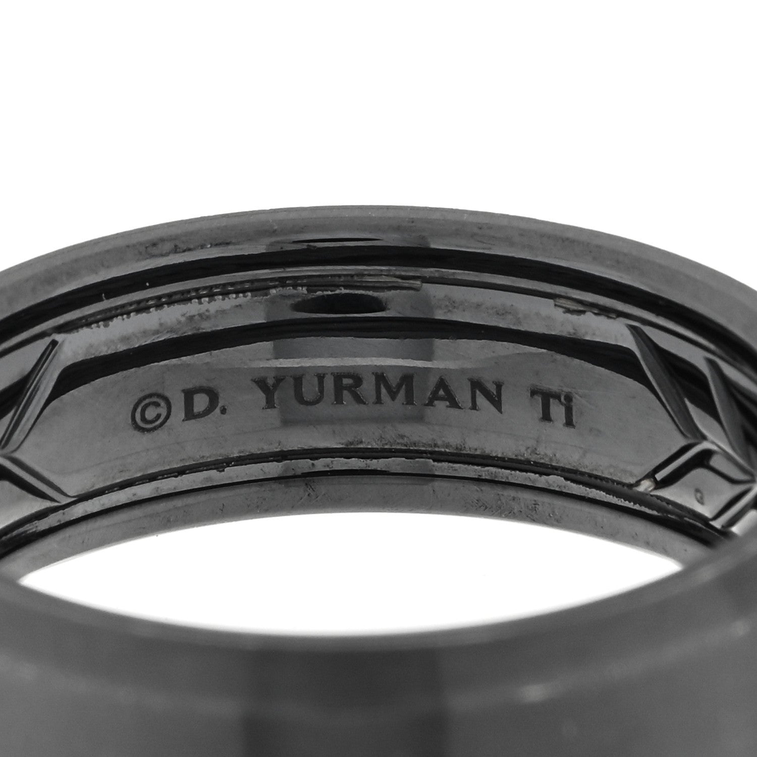 David Yurman Black Titanium 8.5mm Beveled Band Ring 69 12.5 4 of 4