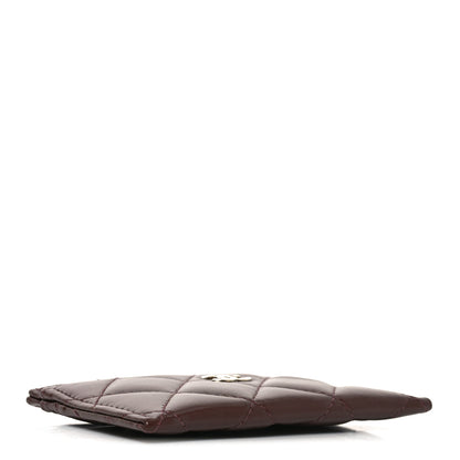 Chanel Lambskin Quilted Card Holder Dark Brown 4 of 9