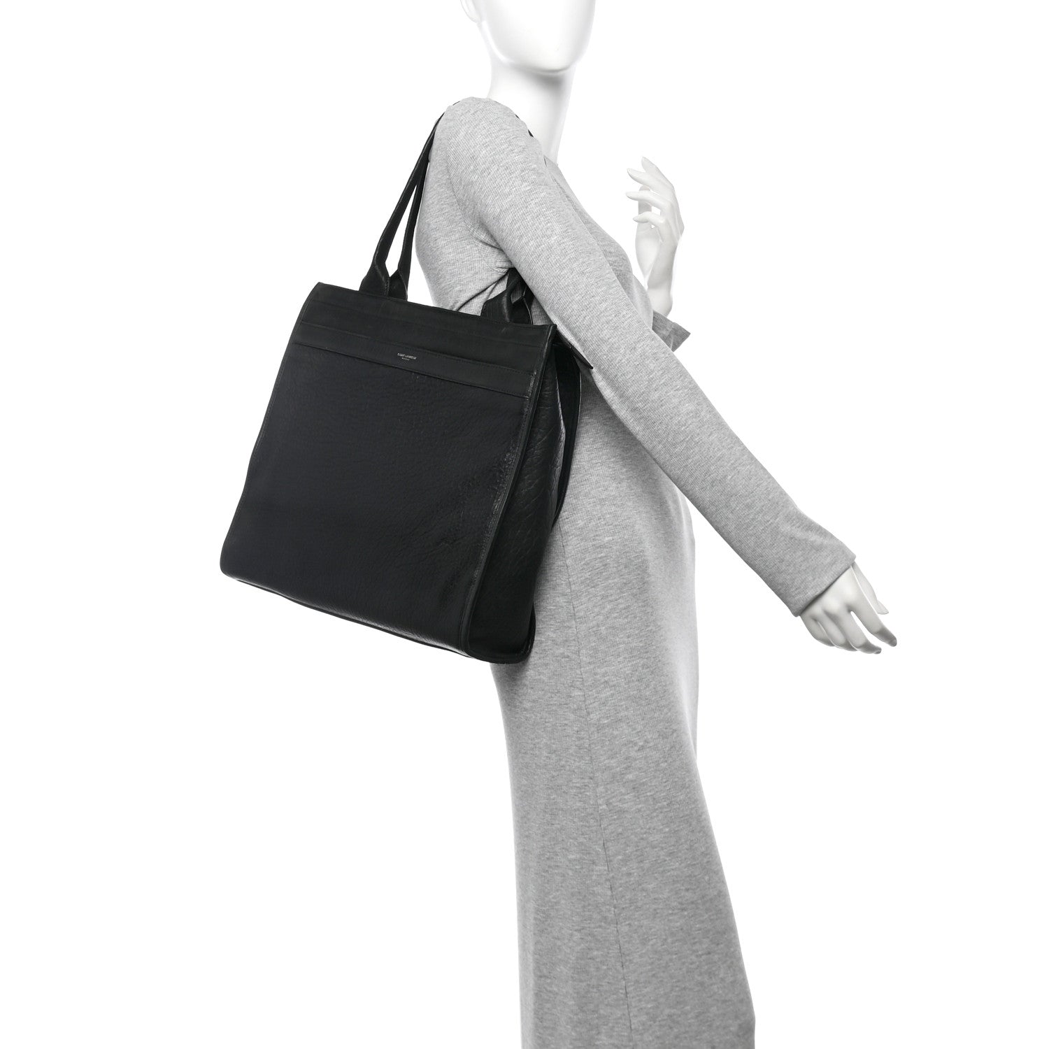 Saint Laurent Sheepskin Sac Cabas Tote Black 2 of 10