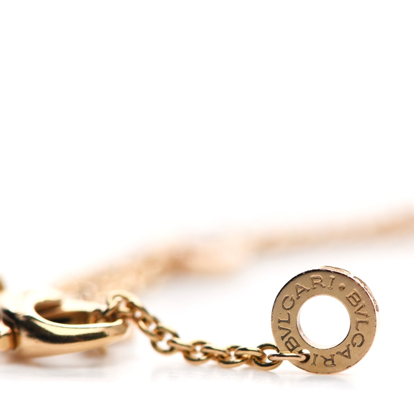 18K Rose Gold Diamond BVLGARI BVLGARI Pendant Necklace