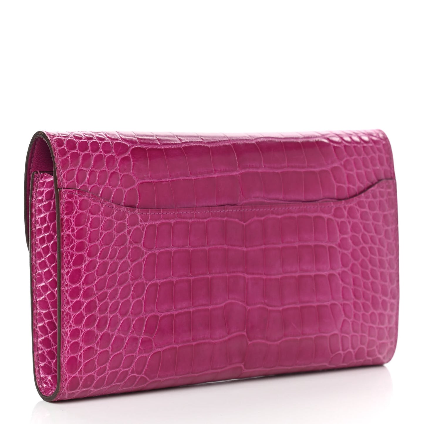 Shiny Alligator Constance Long Wallet Rose Scheherazade