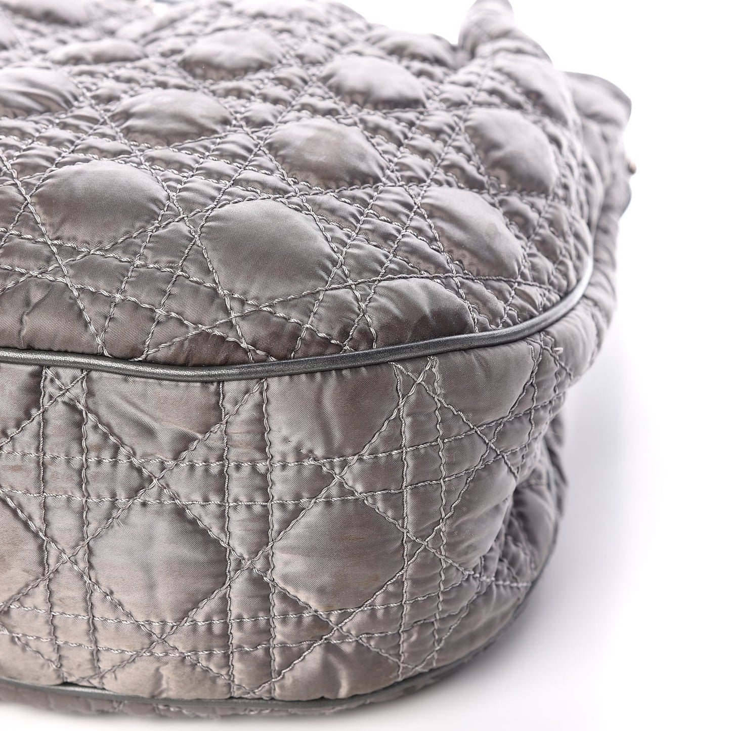 Nylon Cannage Tote Gray