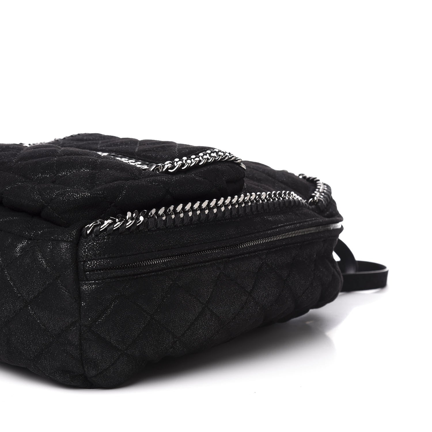 Stella McCartney Shaggy Deer Quilted Falabella Backpack Black 8 of 9