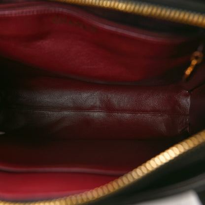 Chanel Lambskin Quilted Top Handle Bag Black 5 of 11