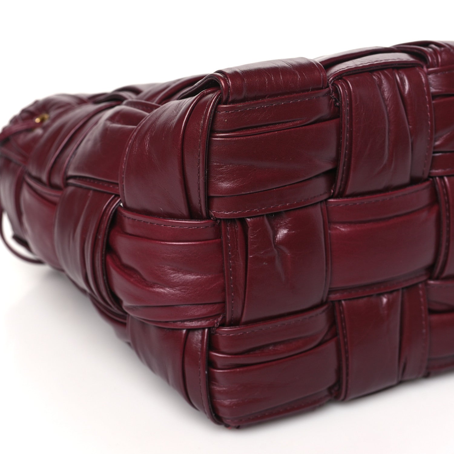 Bottega Veneta Calfskin Intrecciato Foulard Bucket Bag Barolo 8 of 10