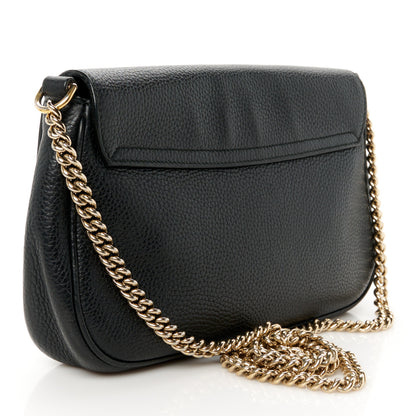 Gucci Pebbled Calfskin Medium Soho Flap Crossbody Black 3 of 11