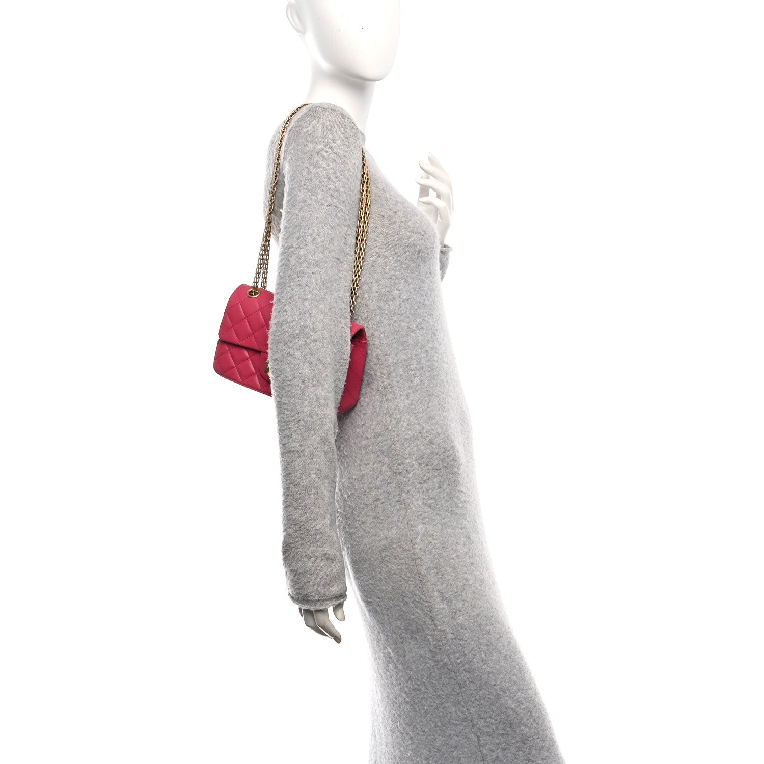 Chanel Aged Calfskin Quilted 2.55 Reissue Mini Flap Fuchsia 2 of 10