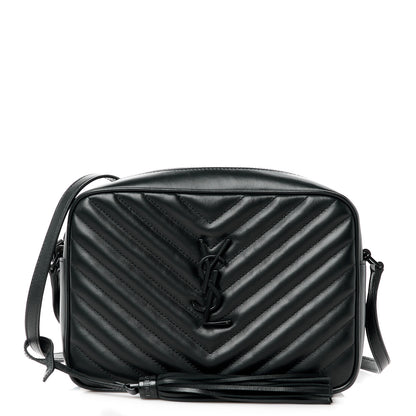 Saint Laurent Calfskin Matelasse Monogram Monochrome Lou Camera Bag Black 1 of 11