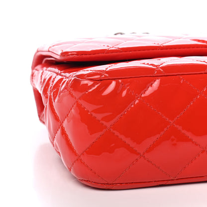 Chanel Patent Calfskin Quilted Medium Double Flap Red 9 of 14