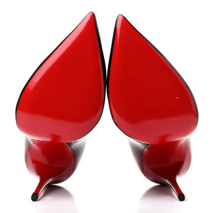 Christian Louboutin Patent Degrade Hot Chick 130 Pumps 38 Black Red 5 of 9