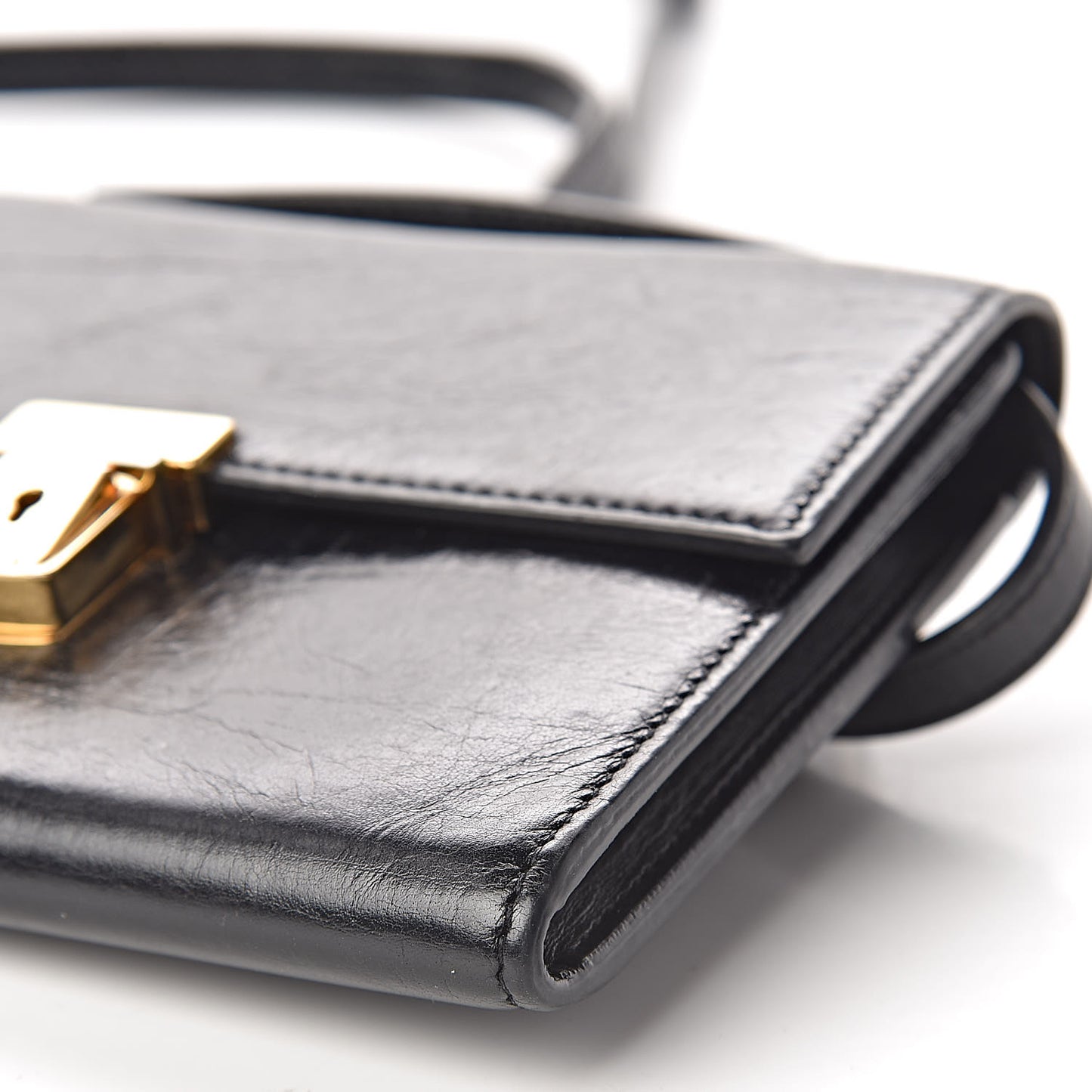 Calfskin Mini High School Satchel Black