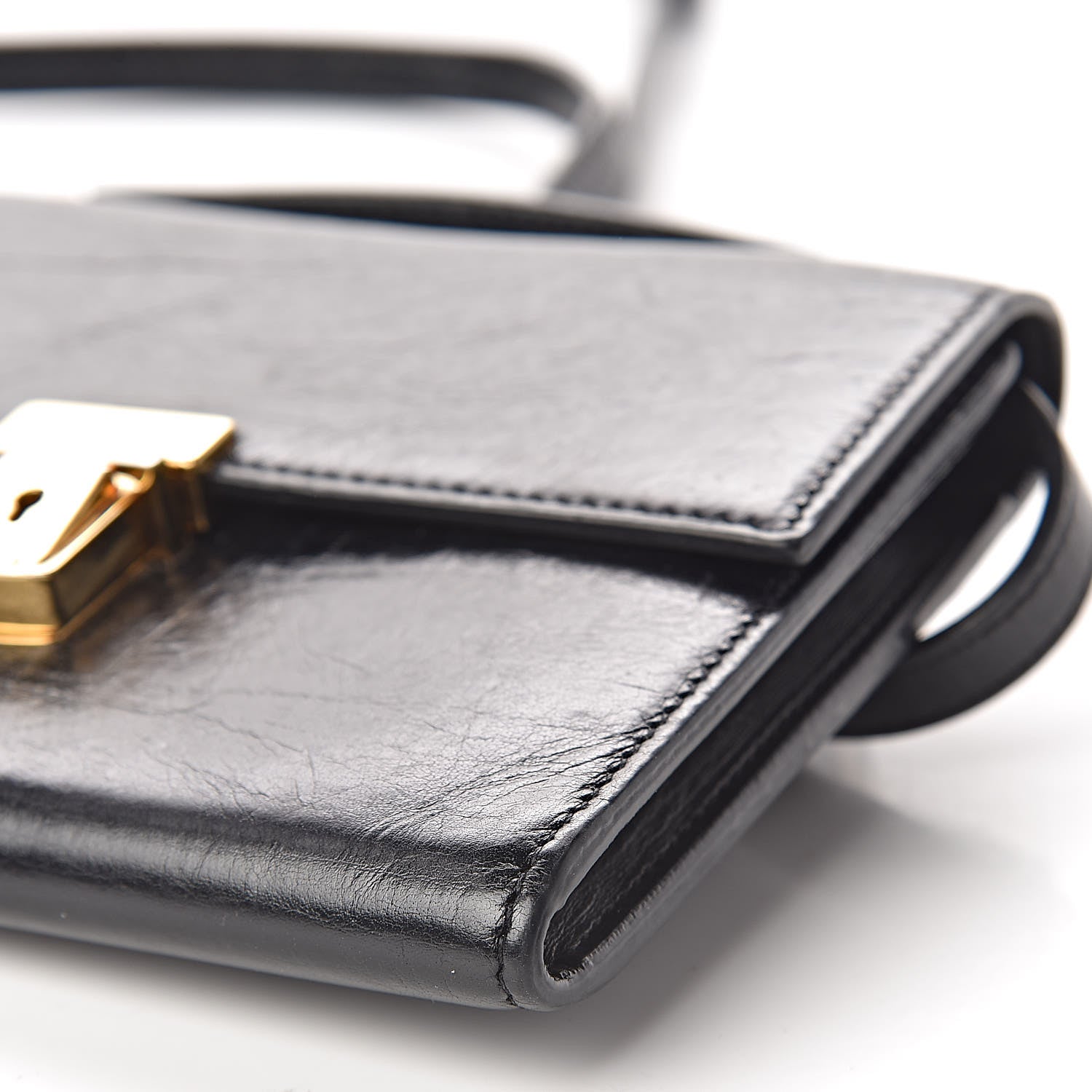 Saint Laurent Calfskin Mini High School Satchel Black 9 of 11