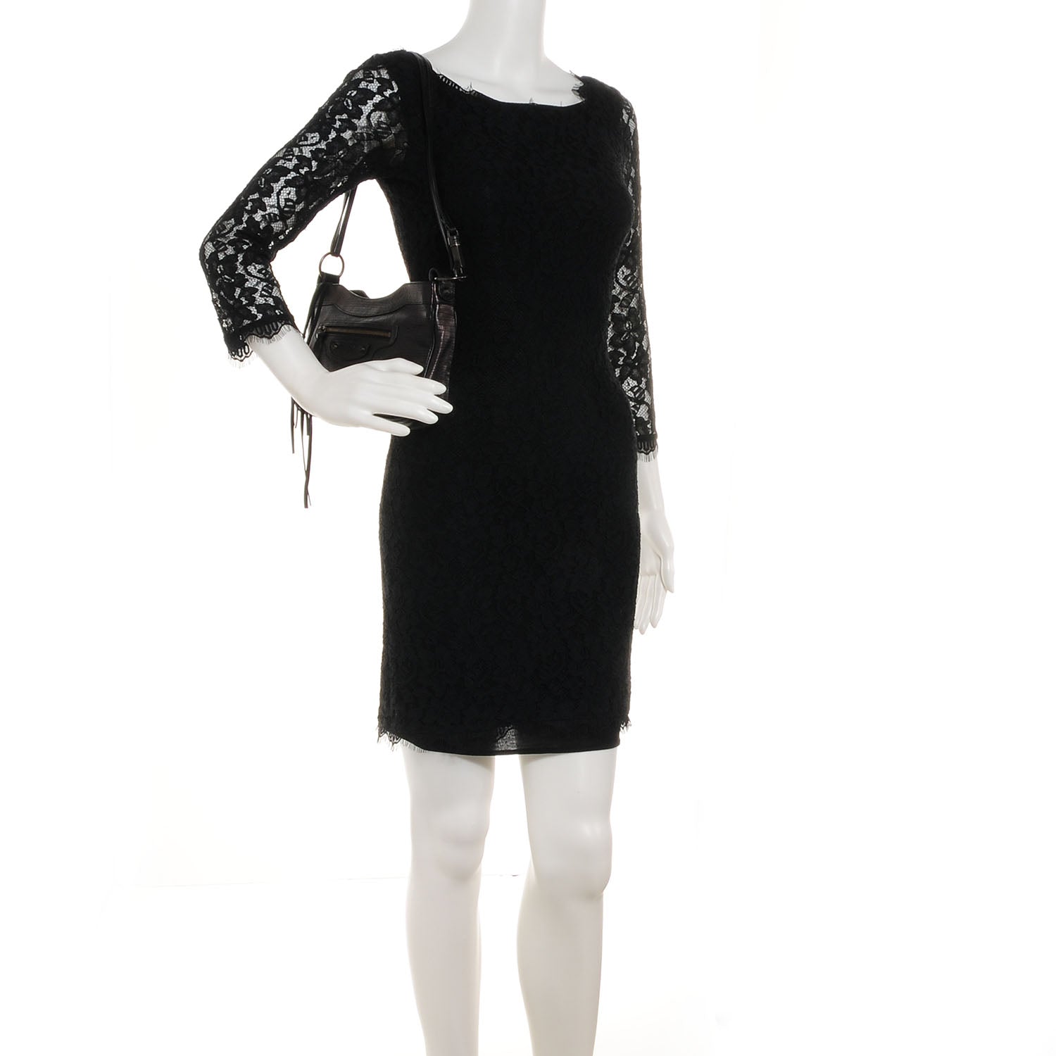 Balenciaga Agneau Lizard Embossed Classic Hardware Hip Black 2 of 11