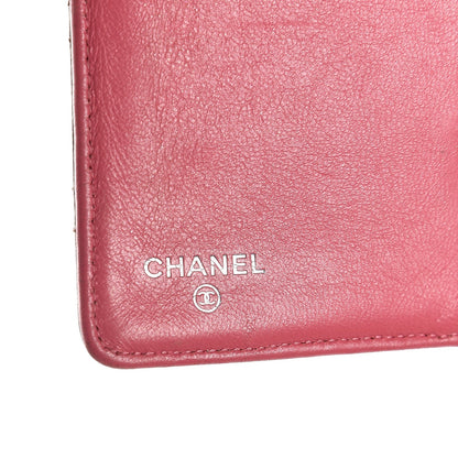Chanel Metallic Lambskin Quilted Yen Wallet Silver Pink 6 of 13