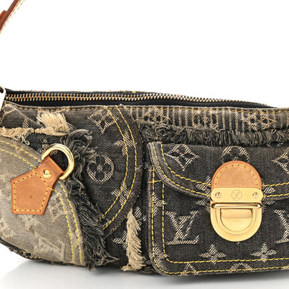 Louis Vuitton Denim Patchwork Pouchy Grey 7 of 9