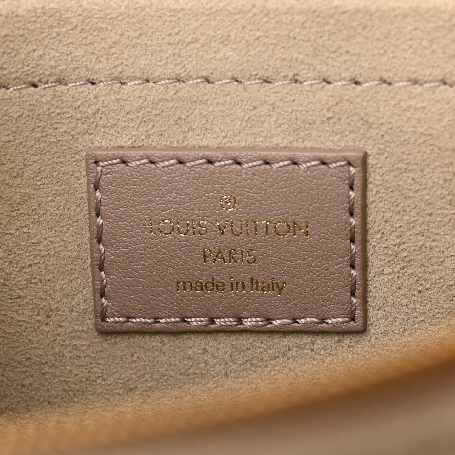 Calfskin LV New Wave Chain Bag Taupe