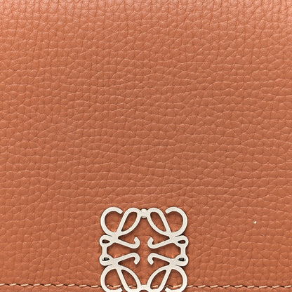 Loewe Grained Calfskin Anagram Trifold Wallet Tan 8 of 11