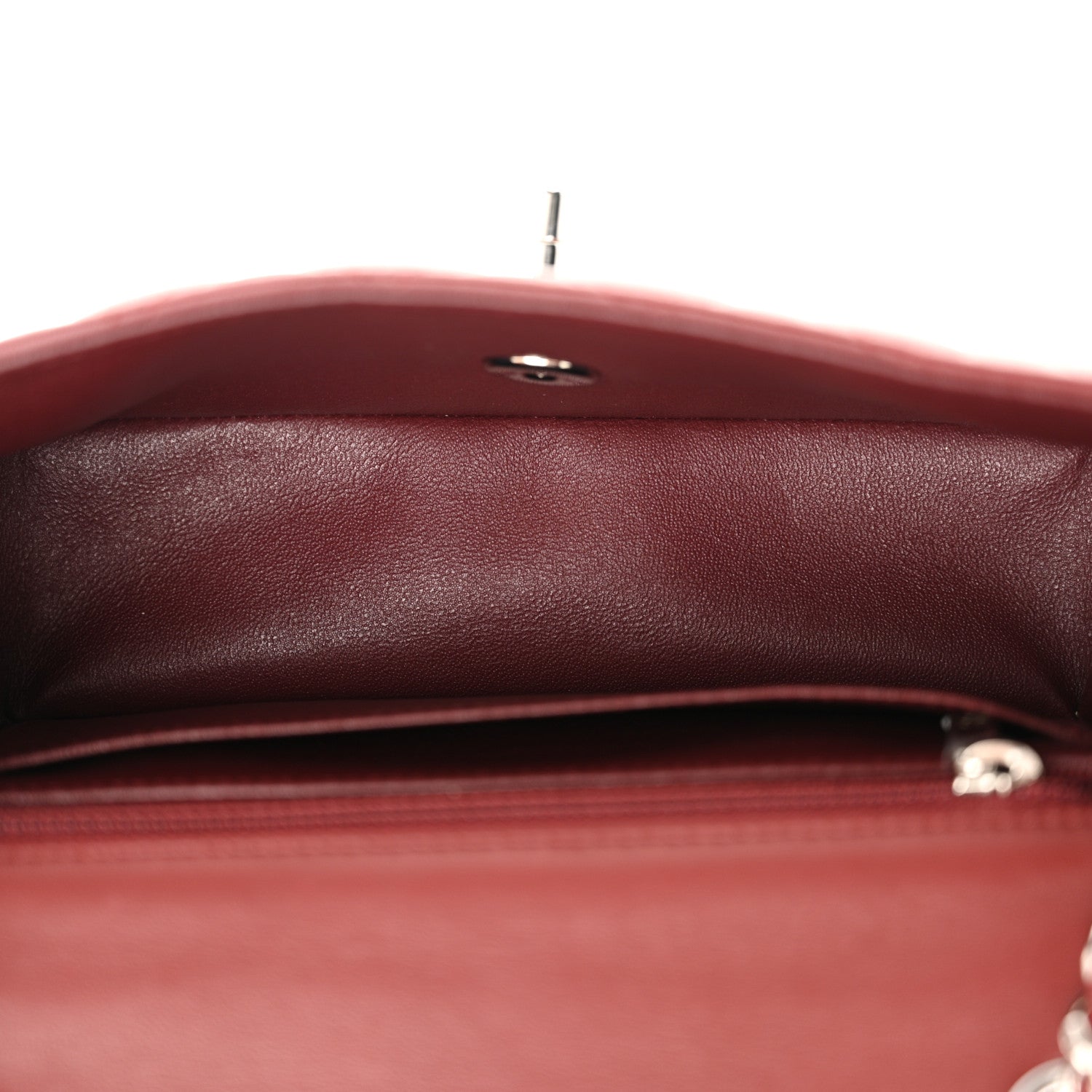 Chanel Lambskin Quilted Mini Rectangular Flap Burgundy 5 of 12