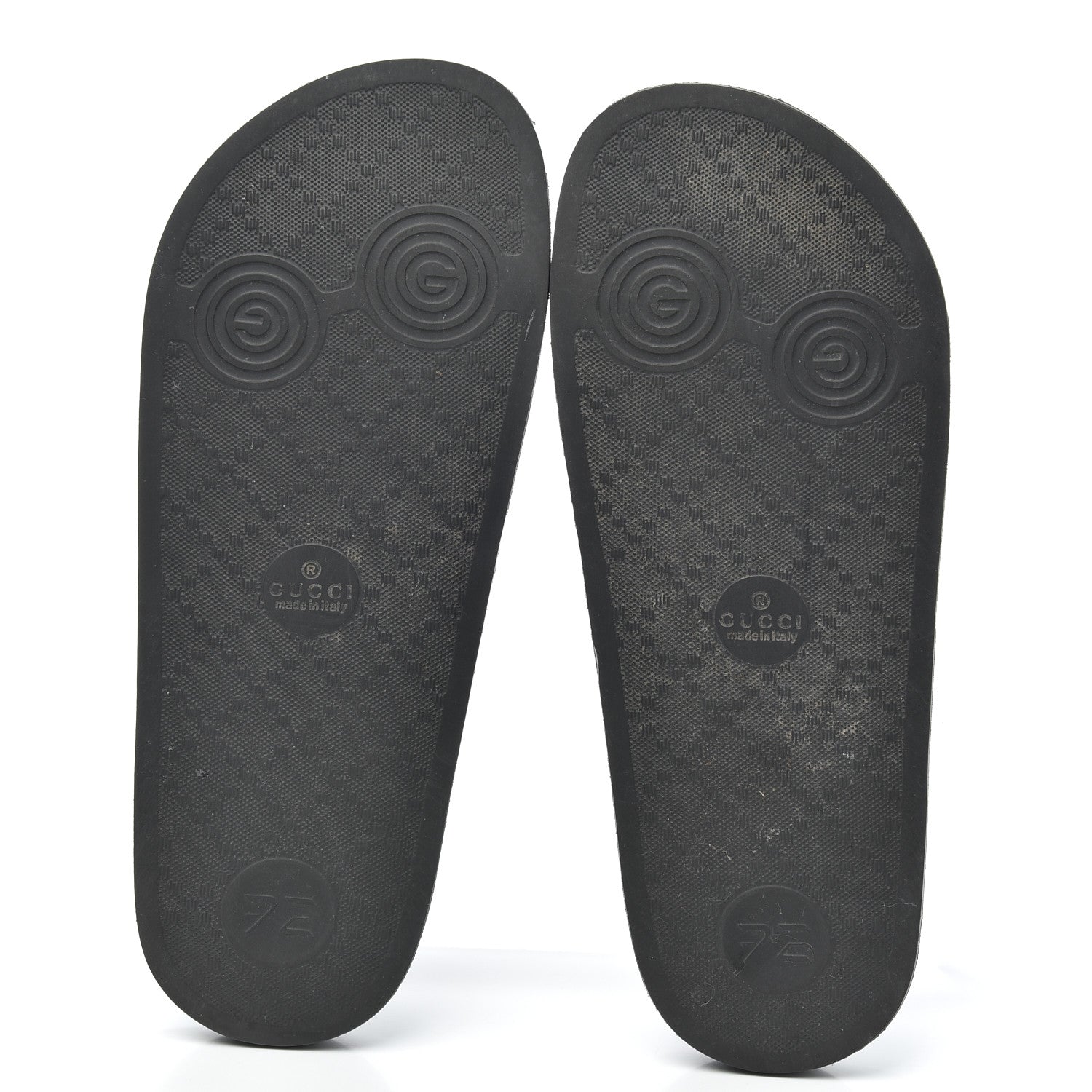 Gucci Rubber Web Mens Pool Slide Sandals 5 Black Green Red 6 of 6