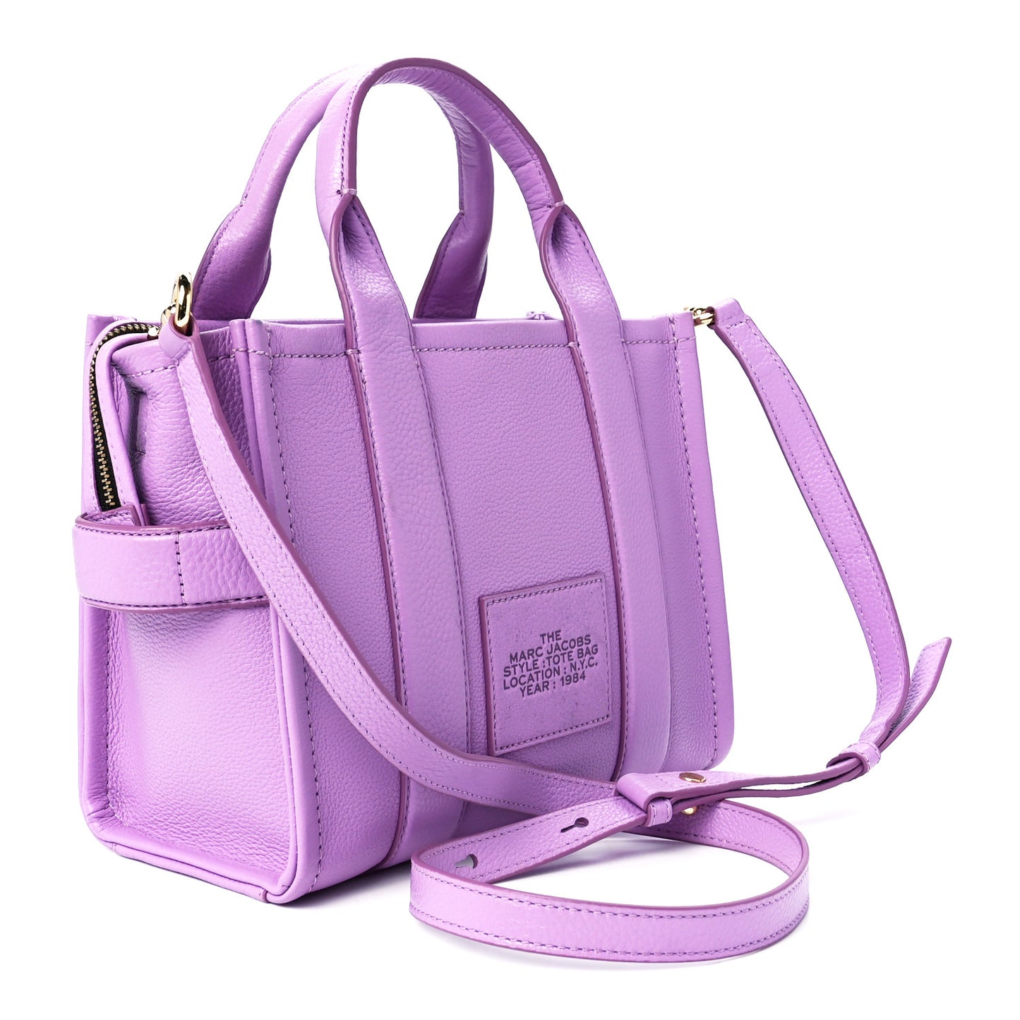 Grained Calfskin Small The Tote Bag Regal Orchid