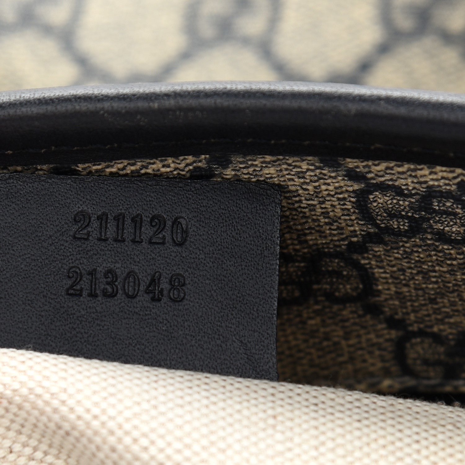 Gucci GG Supreme Monogram Large Zippered Shopping Tote Navy 7 of 9