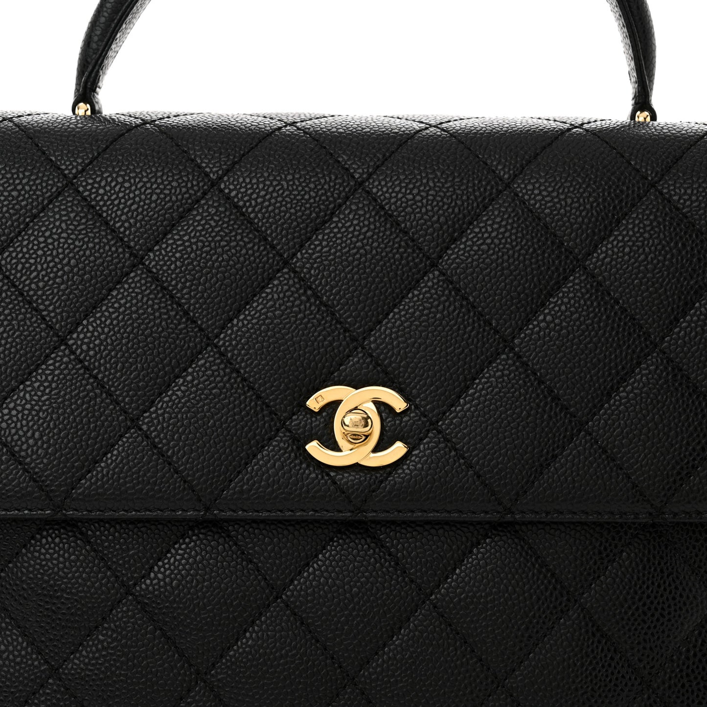 Caviar Quilted Jumbo Kelly Flap Black