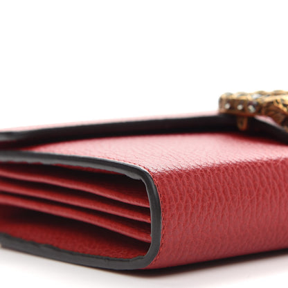 Gucci Calfskin Mini Dionysus Chain Wallet Hibiscus Red 10 of 11