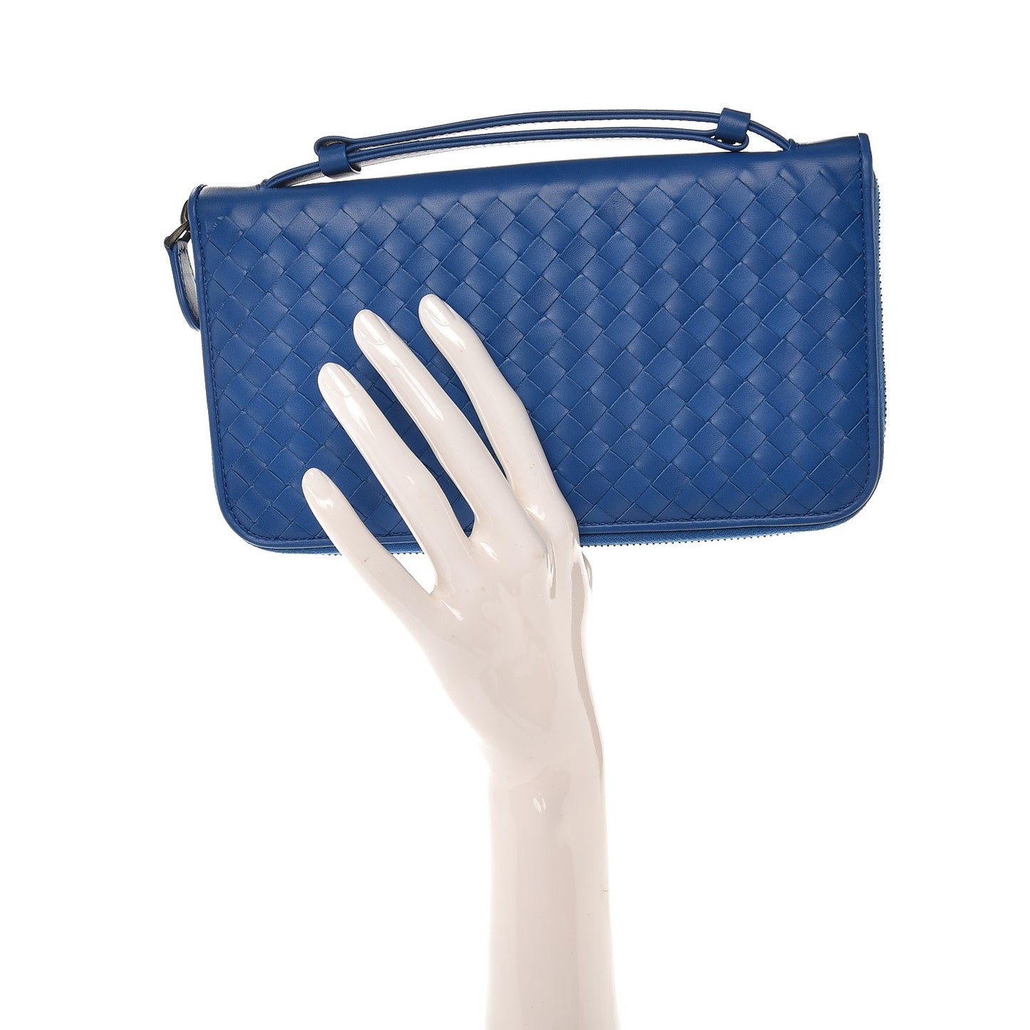 Nappa Intrecciato Document Case Signal Blue