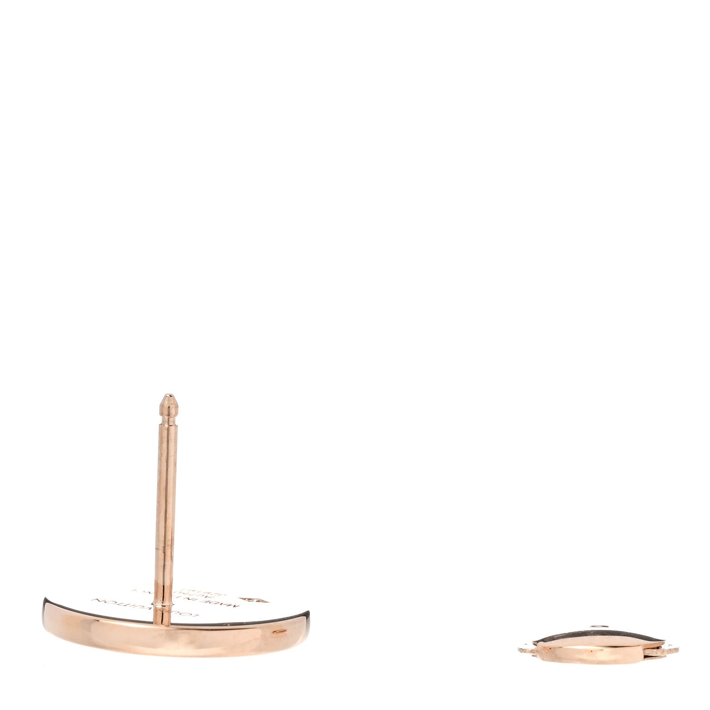 18K Pink Gold Mother of Pearl Color Blossom Sun Stud Earring