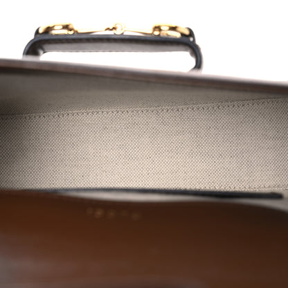 Gucci GG Supreme Monogram Web Mini Horsebit 1955 Shoulder Bag Beige Brown Sugar 5 of 16