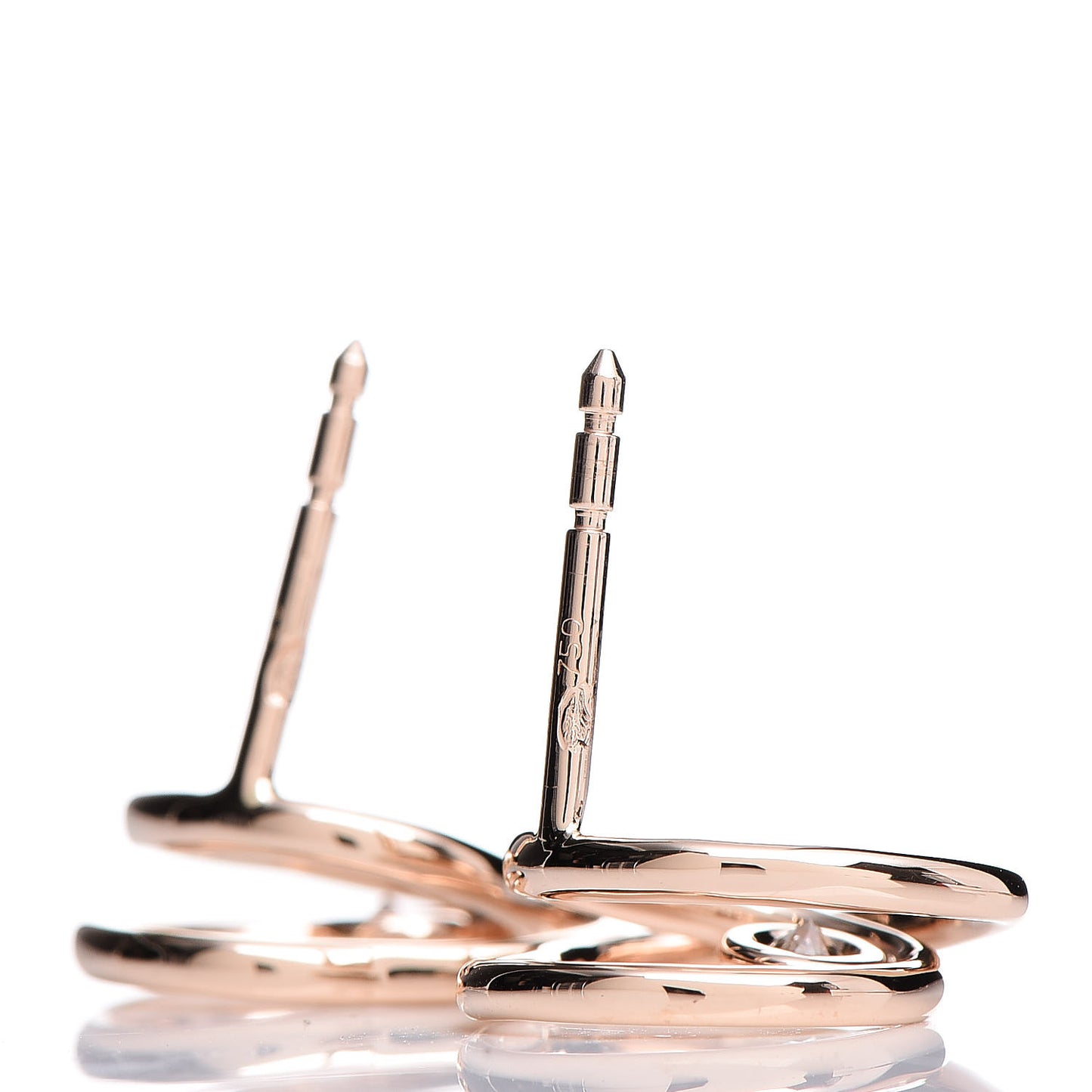 18K Rose Gold Diamond TPM Vertige Coeur Earrings