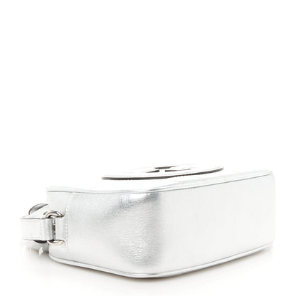 Gucci Metallic Sakai Be Green Calfskin Diagonal Stitched Small Blondie Shoulder Bag Silver 4 of 10