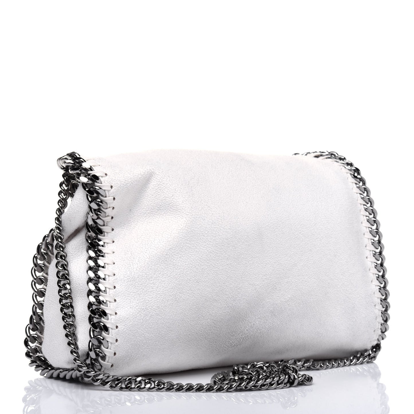 Shaggy Deer Mini Falabella Fold Over Tote Chalk
