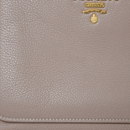 Prada Vitello Daino Pocket Shopping Tote Cammeo 10 of 10