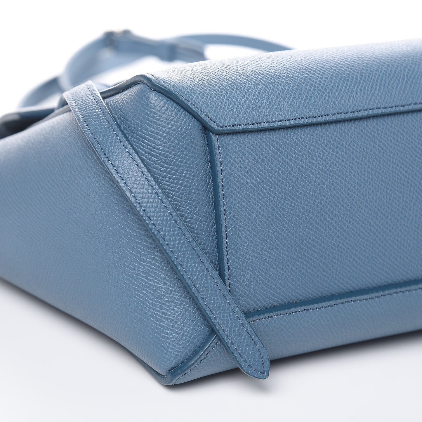Grained Calfskin Nano Belt Bag Slate Blue