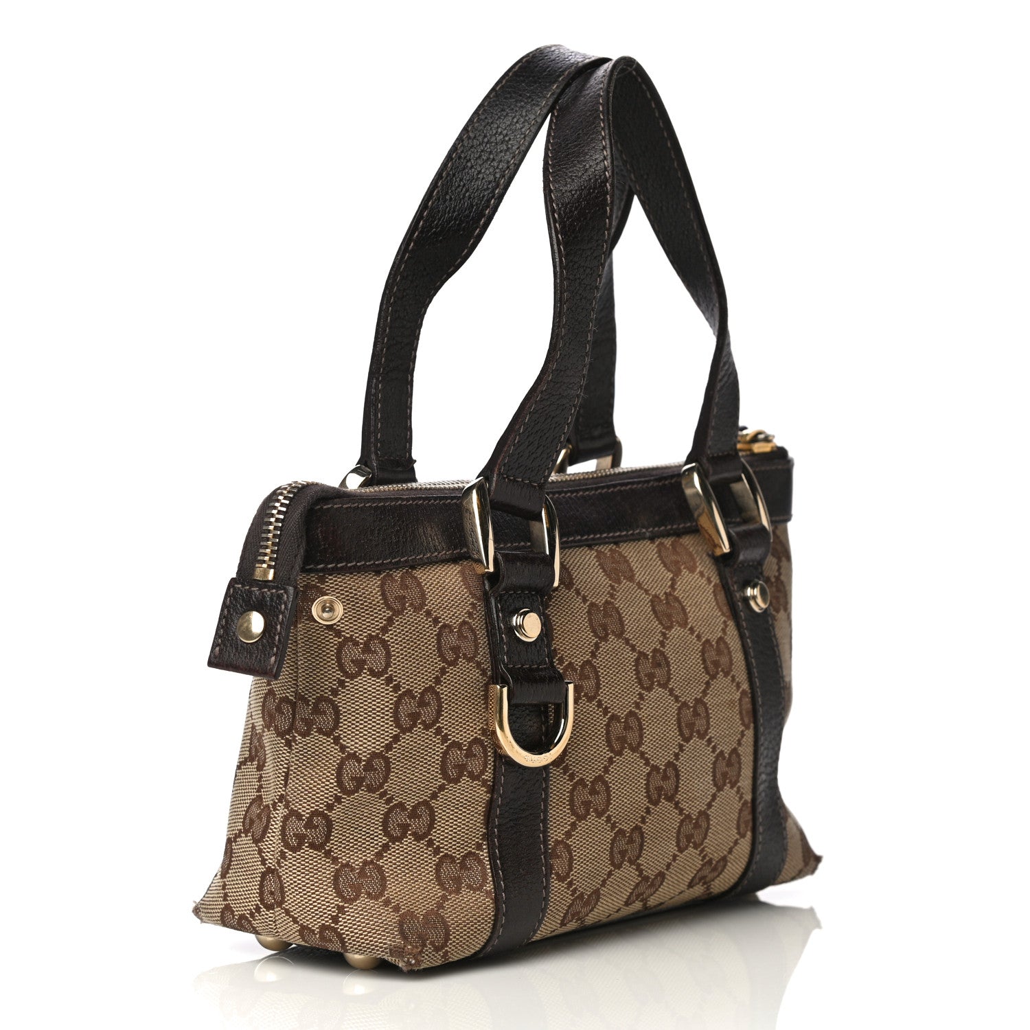 Gucci Monogram Small Abbey Tote Dark Brown 3 of 33