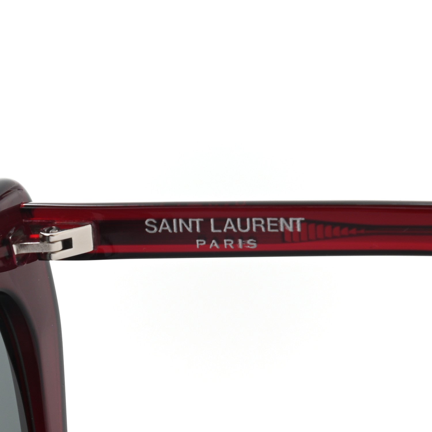 Saint Laurent Acetate Heart Frame Loulou SL181 Sunglasses Burgundy 6 of 7