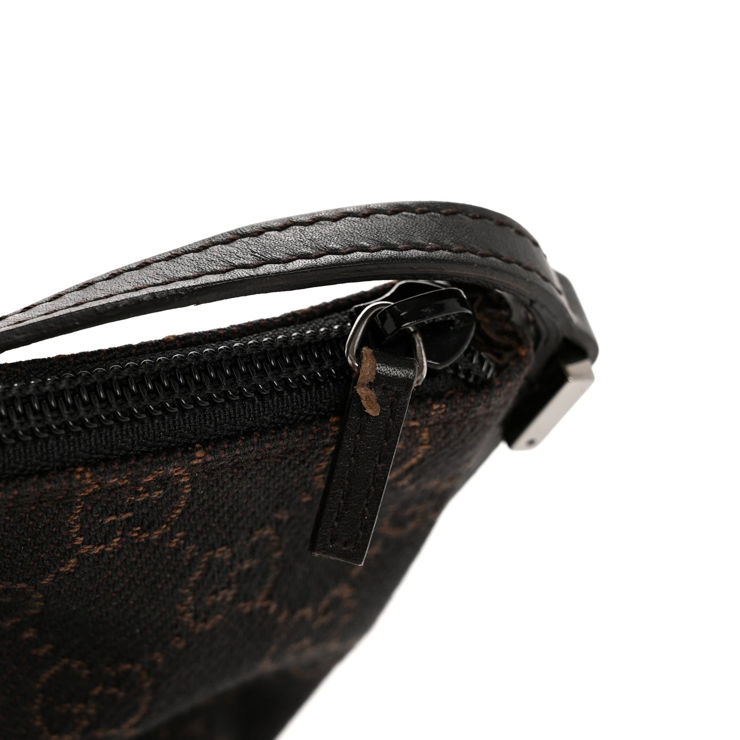 Denim Monogram Boat Pochette Dark Brown