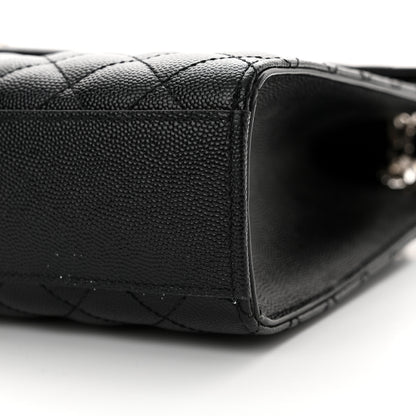 Saint Laurent Grain De Poudre Textured Mixed Matelasse Large Triquilt Monogram Satchel Black 10 of 12