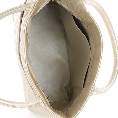 Chanel Caviar Quilted Medallion Tote Pearl 5 of 9