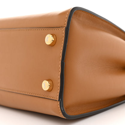 Fendi Vitello Tahiti Burro Medium Peekaboo Iconic Essentially Satchel Nocciola Asfalto Cast 9 of 14