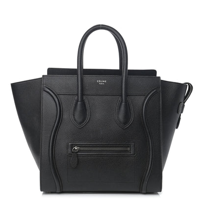 Celine Drummed Calfskin Mini Luggage Black 1 of 14