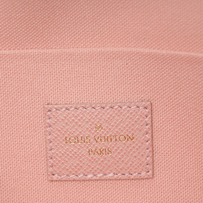 Louis Vuitton Damier Azur Pochette Felicie Chain Wallet Rose Ballerine 6 of 8