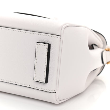 Versace Grained Calfskin Small La Medusa Top Handle Bag White 6 of 9