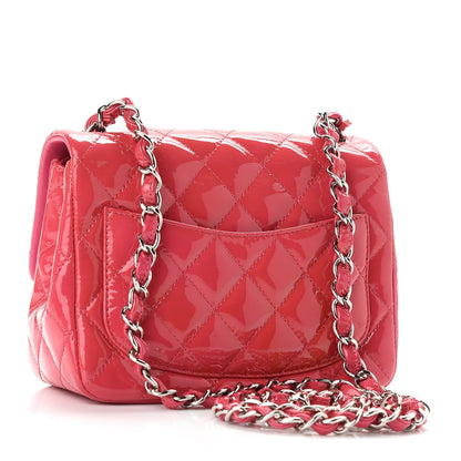 Chanel Patent Quilted Mini Square Flap Pink 2 of 8