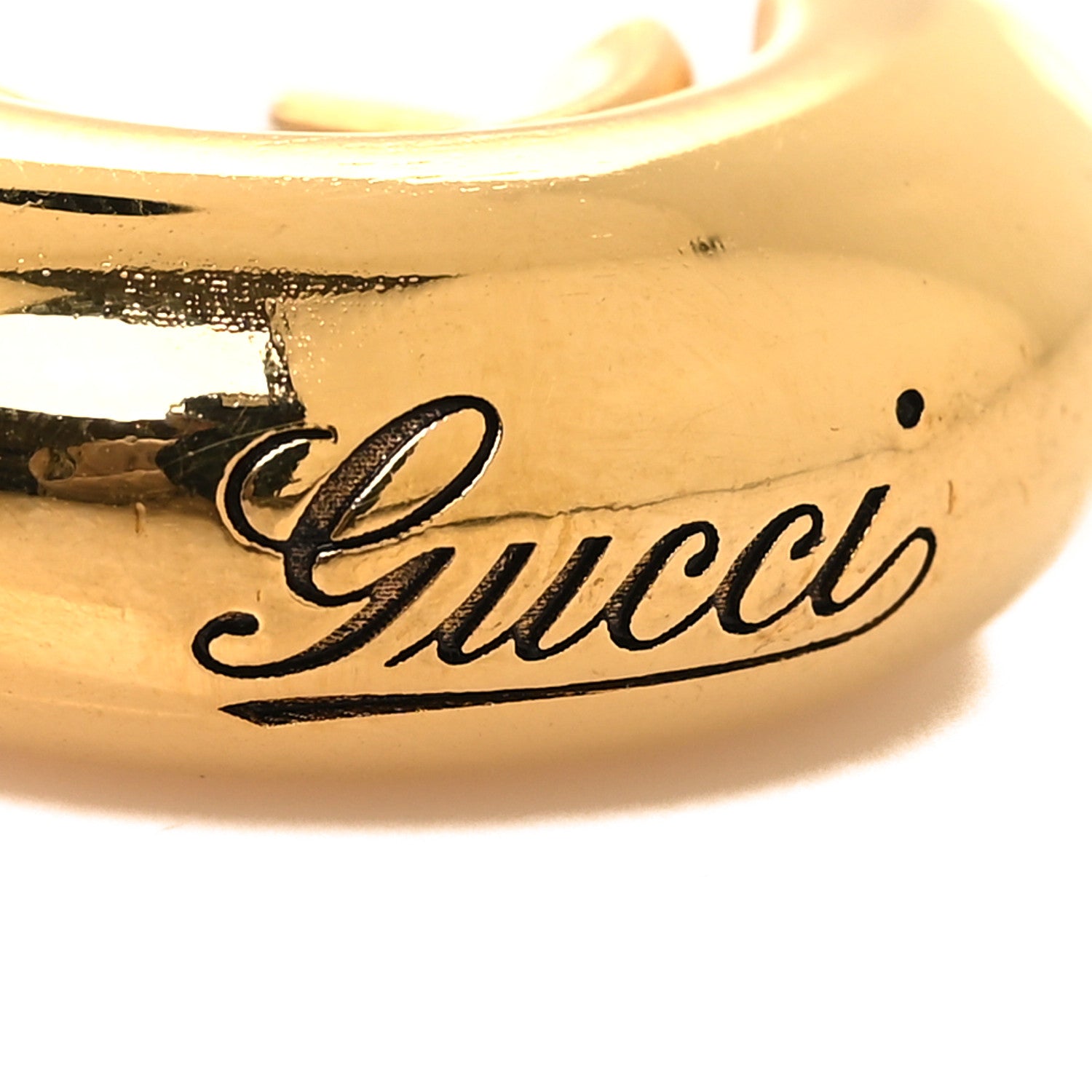 Gucci Metal G Motif Hoop Earrings Gold 4 of 5