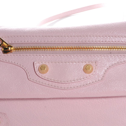 Balenciaga Agneau Giant 12 Gold Hardware Envelope Strap Clutch Rose Poudre 8 of 8