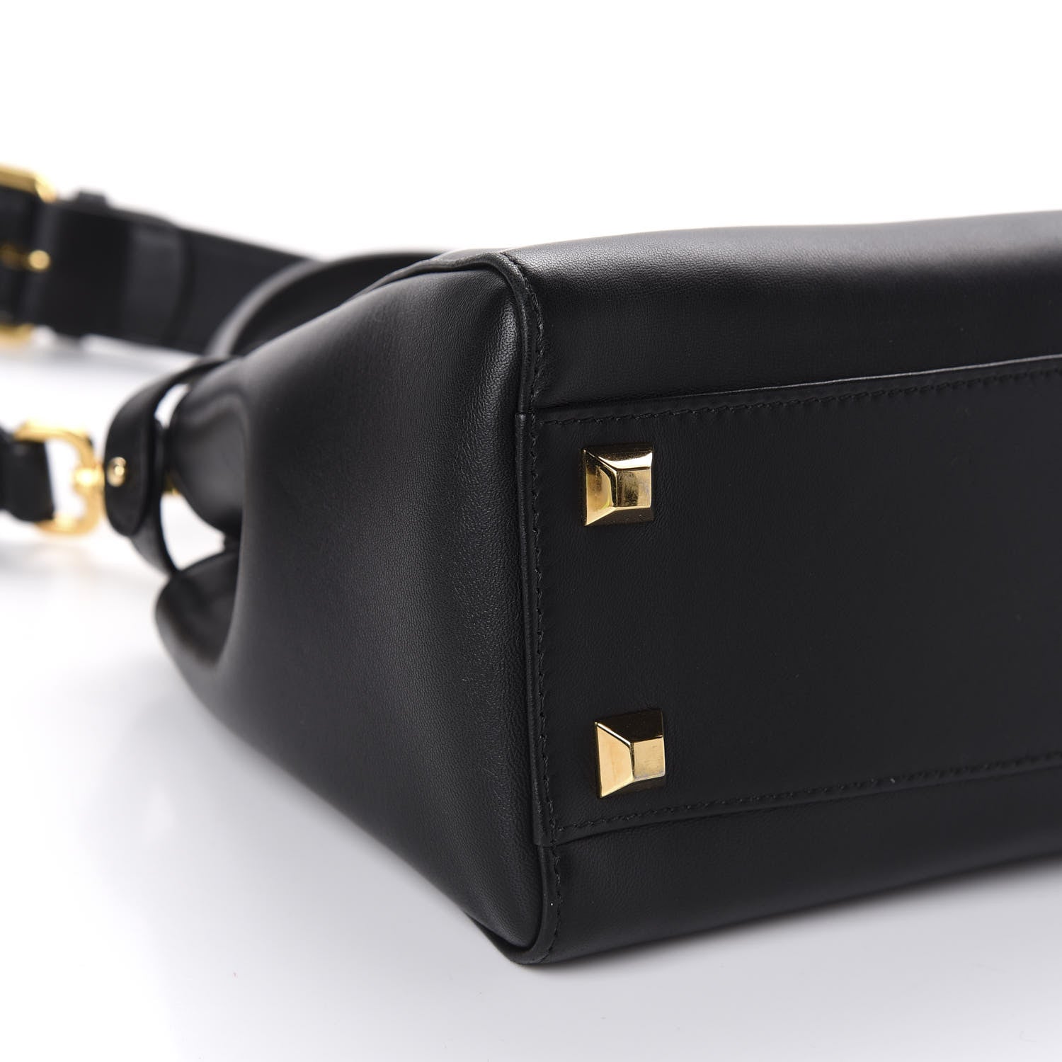 Fendi Nappa Studded Mini Peekaboo Iconic Satchel Black 7 of 11