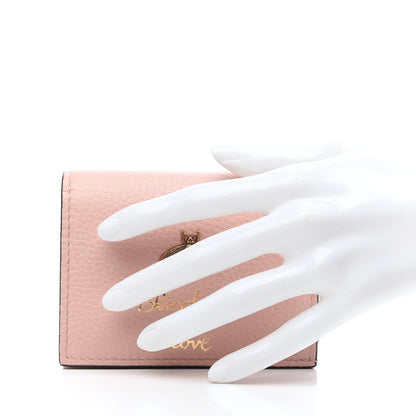 Gucci Cellarius Calfskin Blind for Love Animalier Card Case Perfect Pink 2 of 7